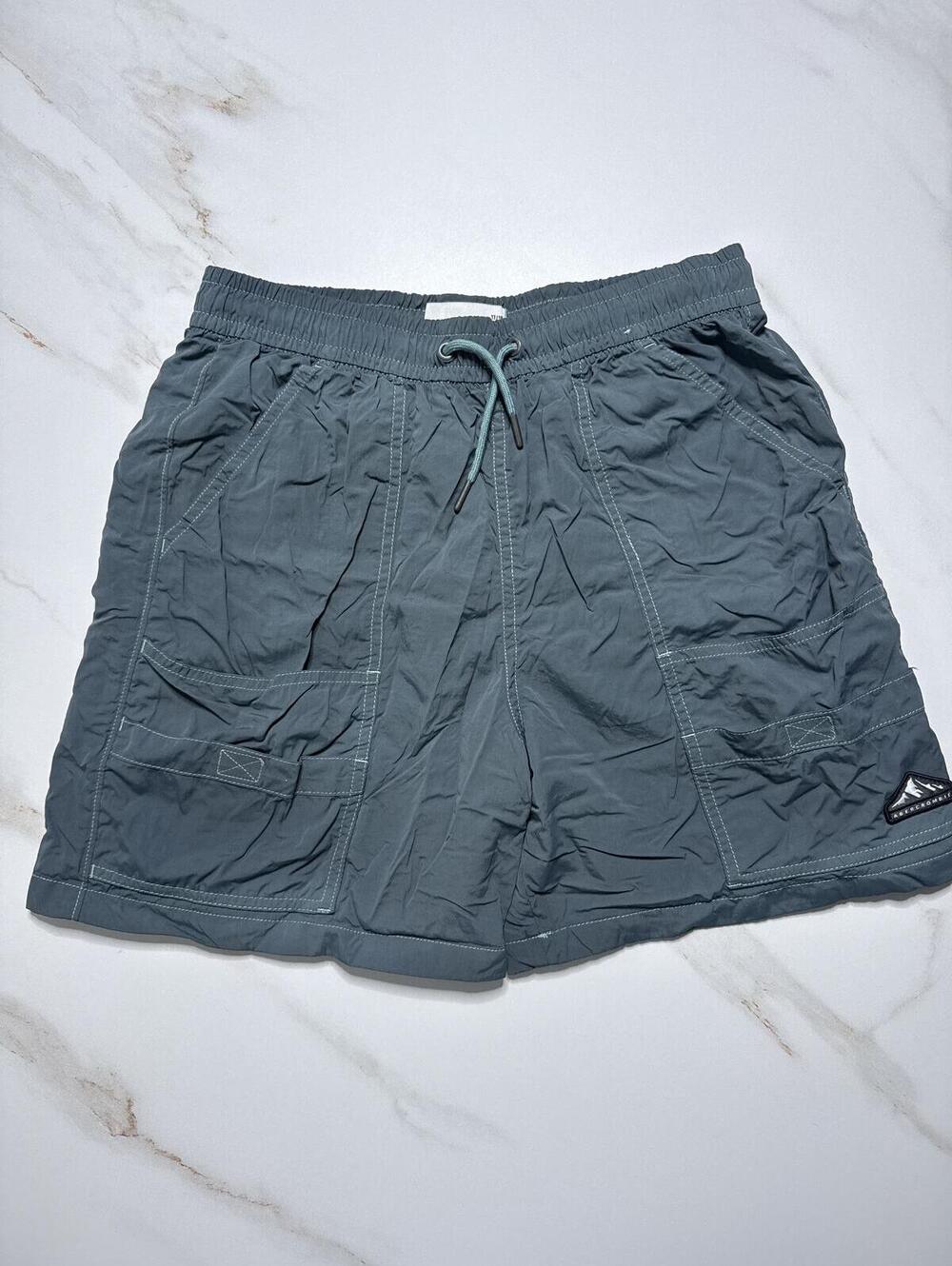 Abercrombie Kids Woven Track Cargo Shorts Gray - Kids 17/18